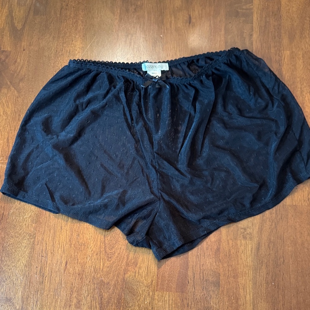 3 Pack Bozzolo Black Sheer Dot Short Panties
